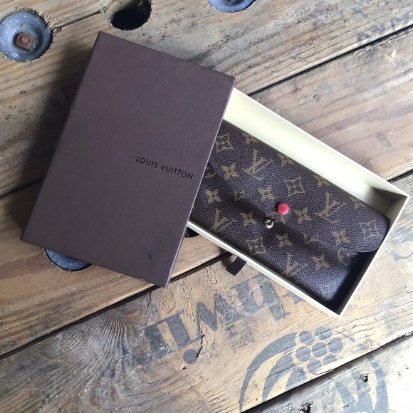 💥SOLD💥LV in BOX! Long Wallet Portefeuille Emilie M60136 Browns Monogram - Picture 3 of 16